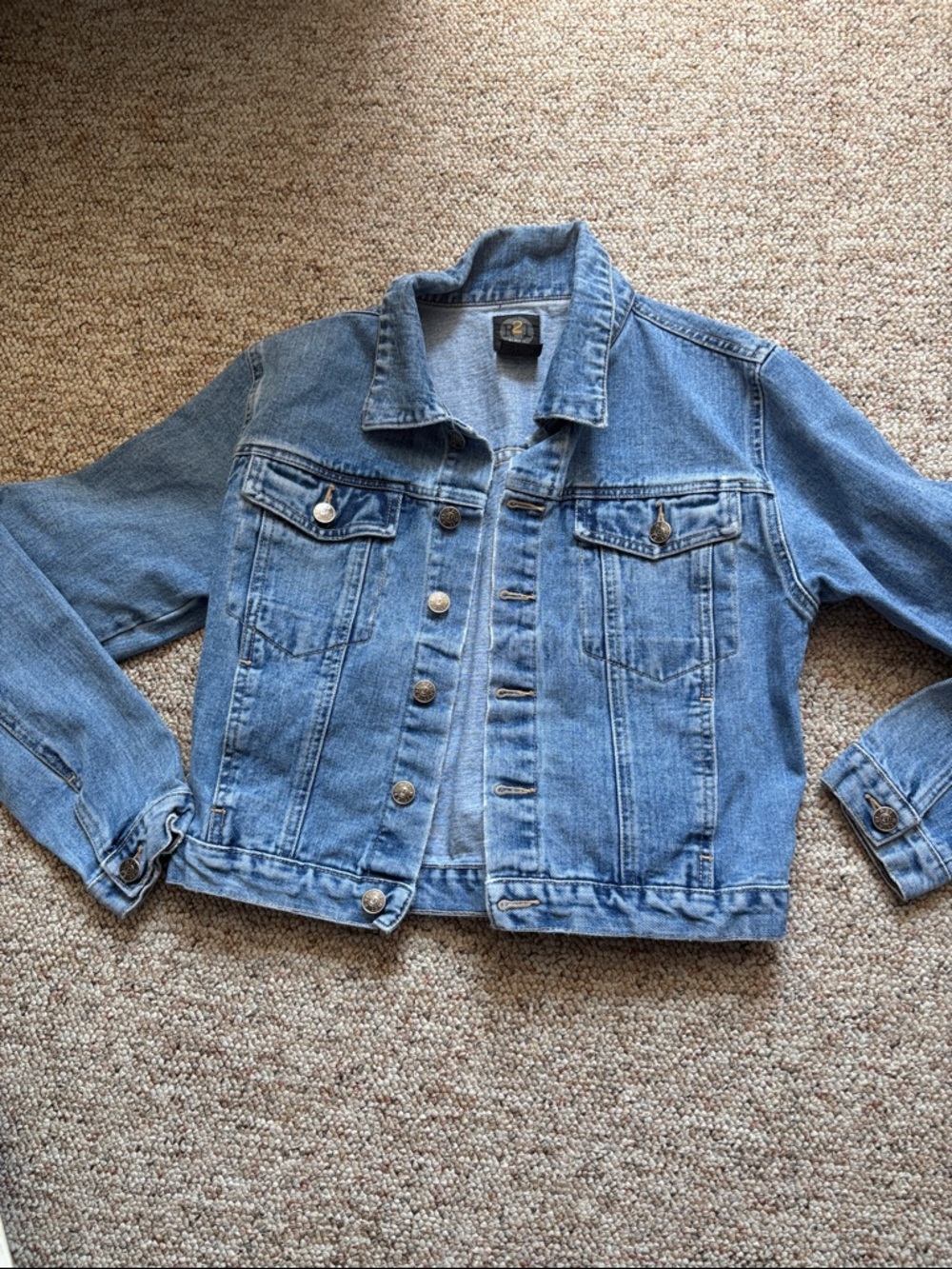 Rue21 Light Blue Denim Jacket with Logo Tab